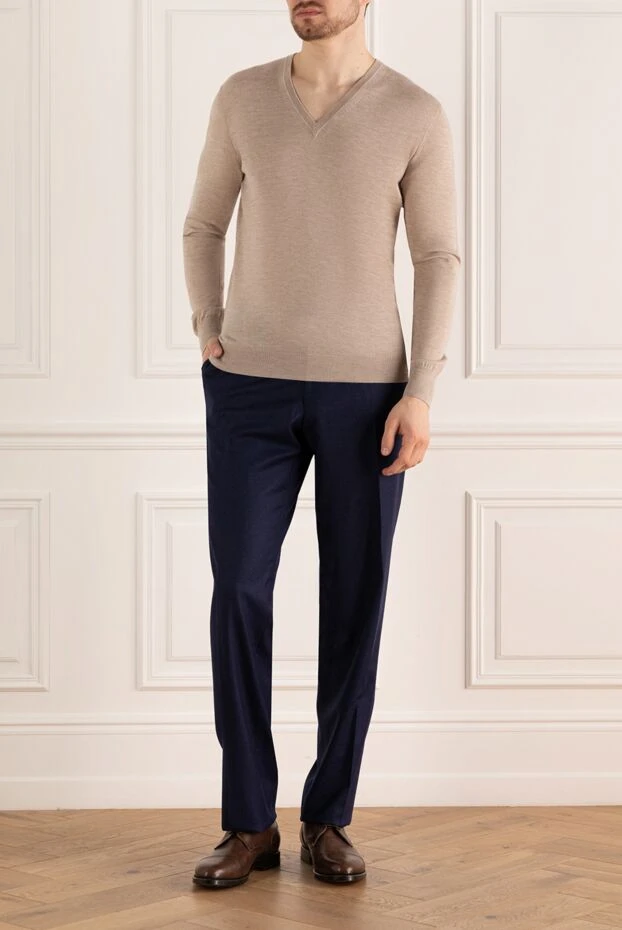 Bilancioni man cashmere jumper beige for men buy with prices and photos 139775 - photo 2