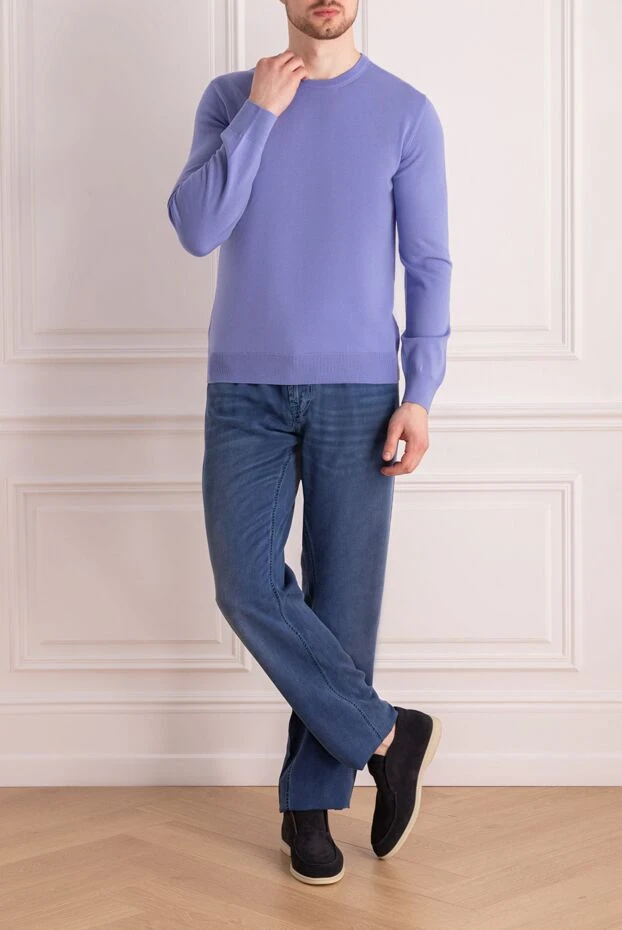 Bilancioni man blue wool jumper for men 139780 - photo 2