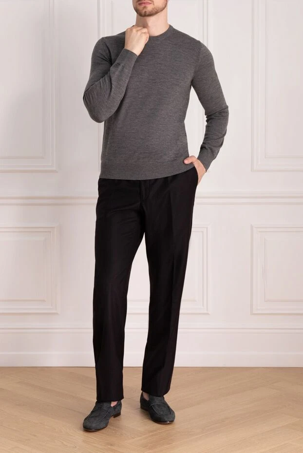 Bilancioni man gray cashmere jumper for men buy with prices and photos 139792 - photo 2