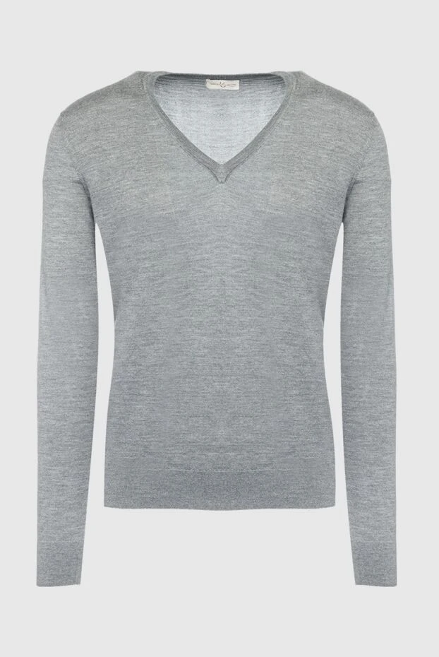 Bilancioni man cashmere and silk jumper gray for men buy with prices and photos 139795 - photo 1