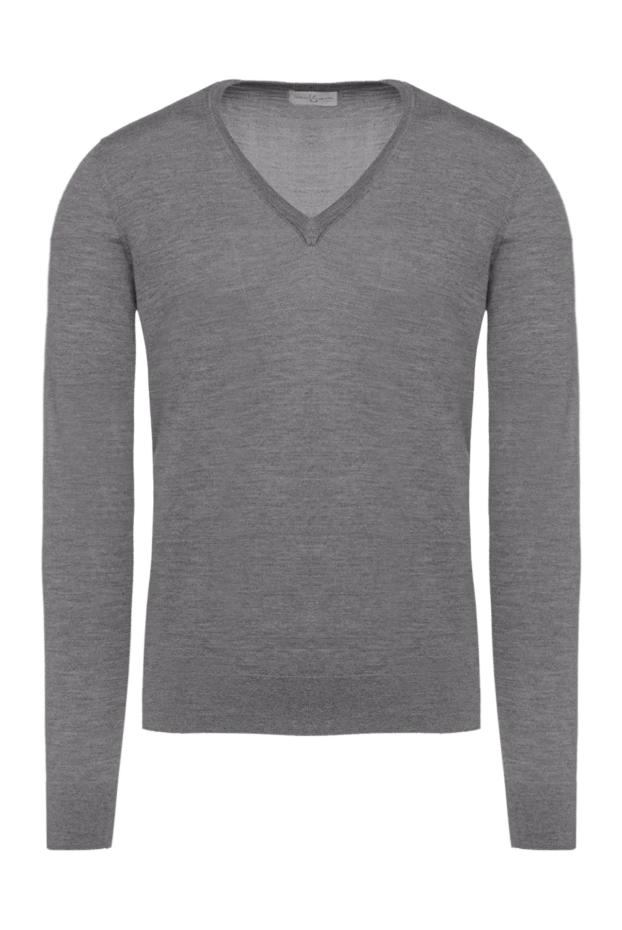 Bilancioni cashmere and silk jumper gray for men 139795 - photo 1