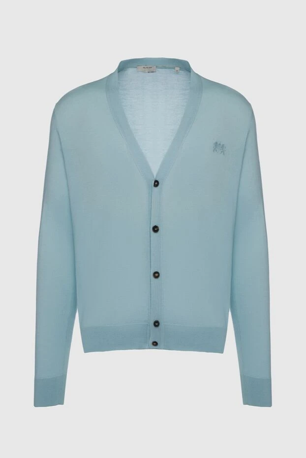 Bilancioni man men's cardigan made of wool and cashmere blue buy with prices and photos 139821 - photo 1