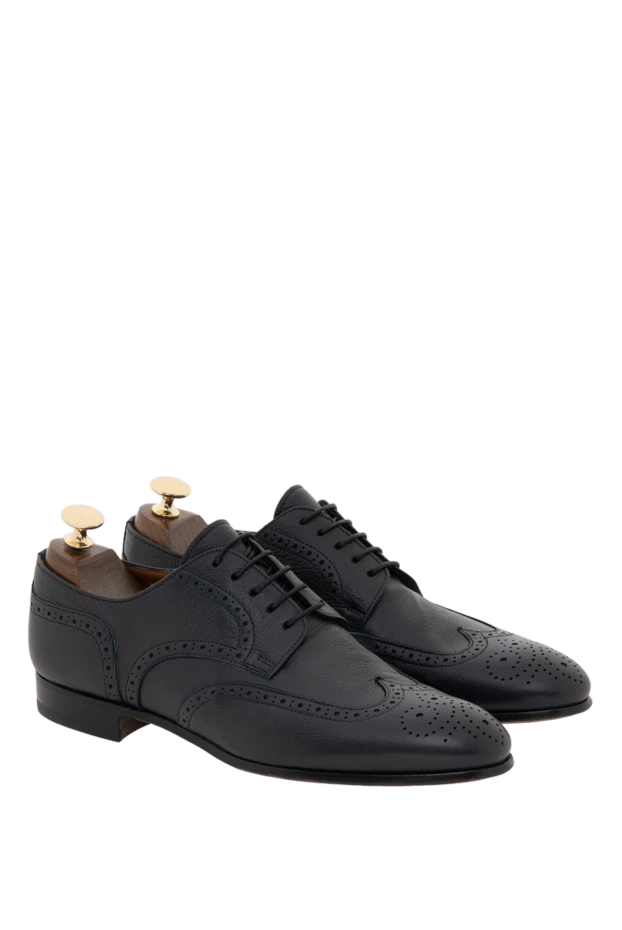 Doucal`s shoes for men made of blue leather 139835 - photo 3