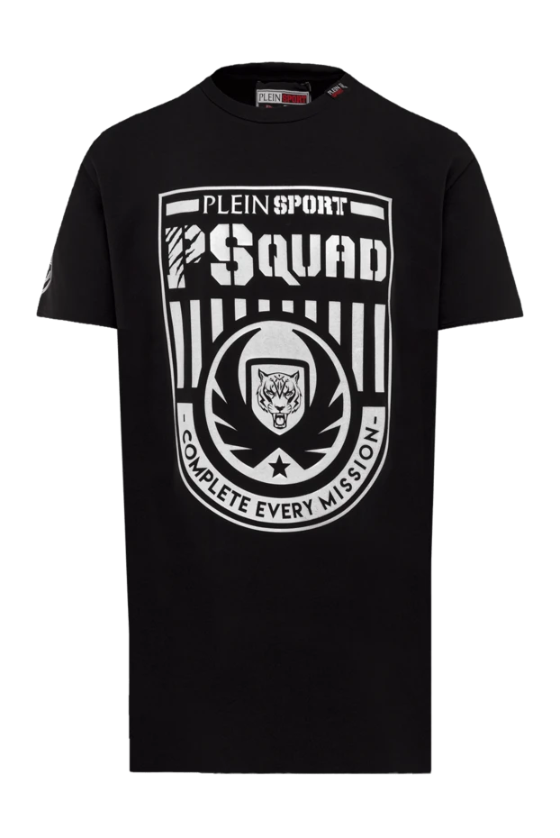 Plein Sport мужские футболка из хлопка и эластана черная мужская купить с ценами и фото 139854 - фото 1
