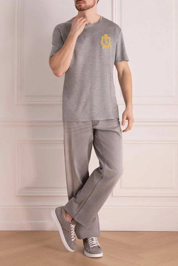 Billionaire man gray silk t-shirt for men buy with prices and photos 139912 - photo 2