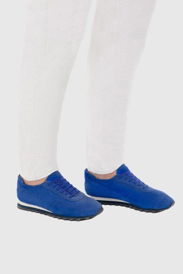 Andrea Ventura мужские кроссовки из замши синие мужские купить с ценами и фото 139940 - фото 2