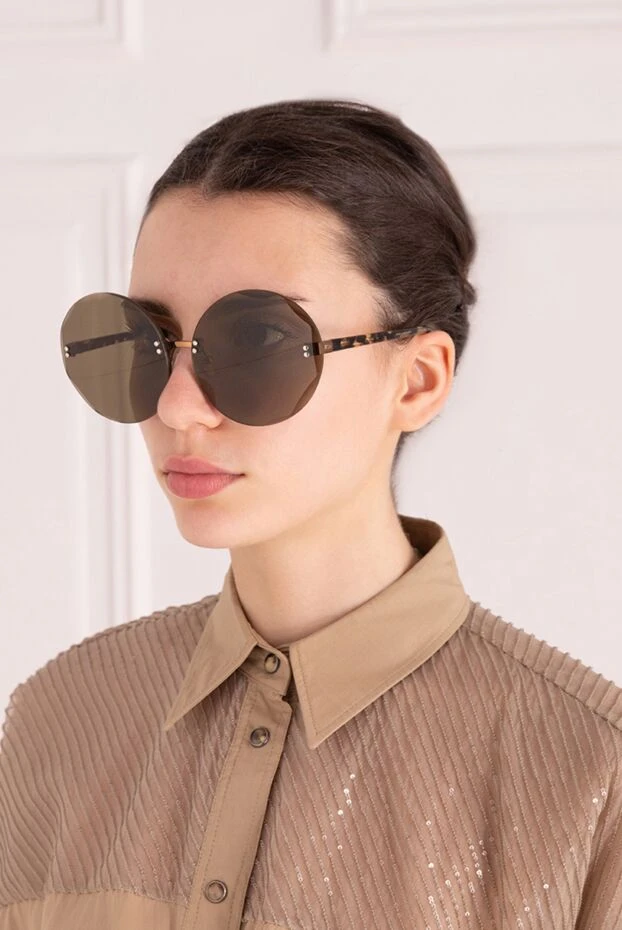 N21 женские очки из пластика и металла коричневые женские купить с ценами и фото 139949 - фото 2