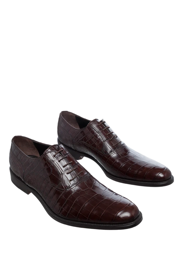 Dami brown alligator leather oxford shoes for men 139959 - photo 3