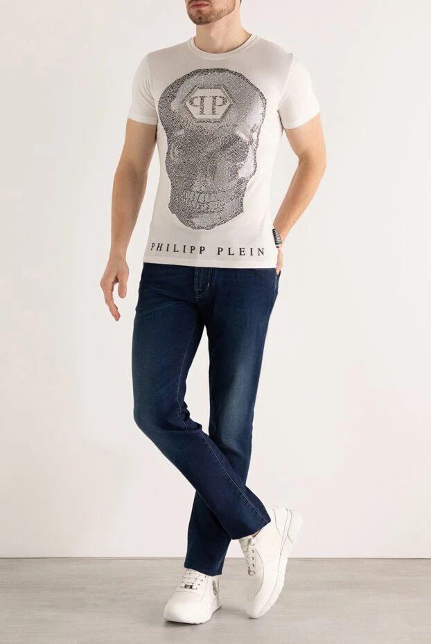 Philipp Plein чоловічі футболка з бавовни біла чоловіча купити фото з цінами 140011 - фото 2