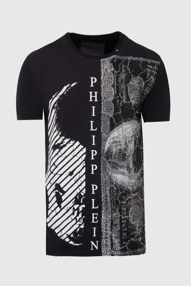 Philipp Plein мужские футболка из хлопка черная мужская купить с ценами и фото 140012 - фото 1