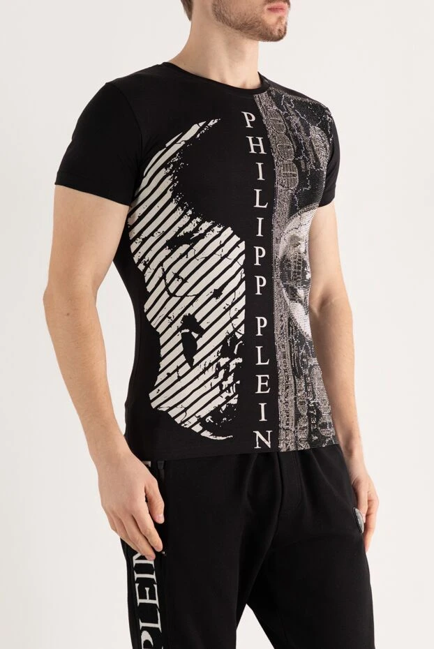 Philipp Plein men's black skull crystal t-shirt 195547 - photo 3