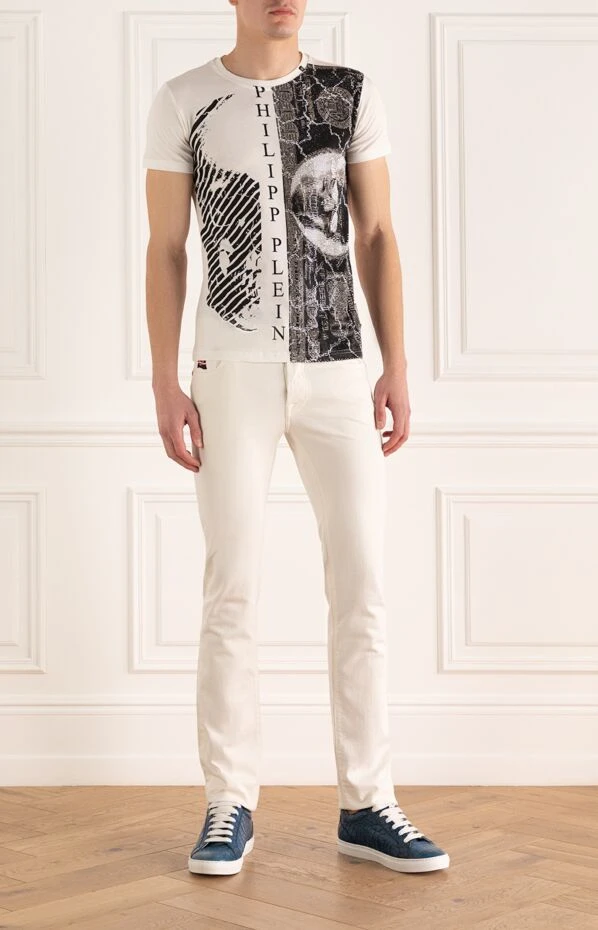 Philipp Plein чоловічі футболка з бавовни біла чоловіча купити фото з цінами 140013 - фото 2