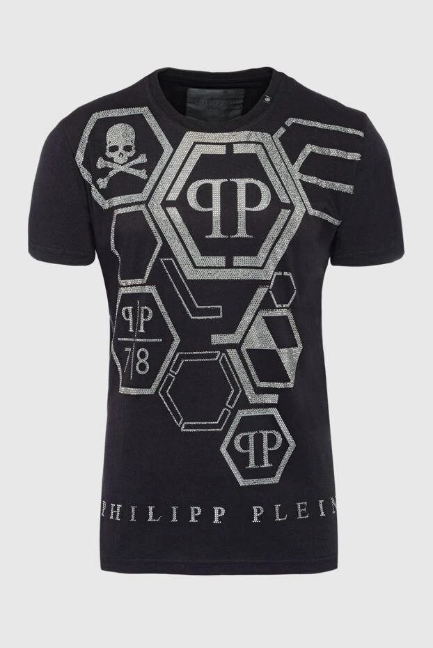 Philipp Plein мужские футболка из хлопка черная мужская купить с ценами и фото 140014 - фото 1
