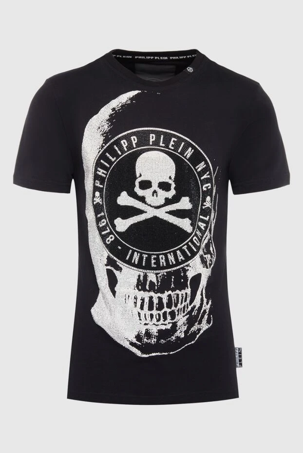 Philipp Plein мужские футболка из хлопка черная мужская купить с ценами и фото 140015 - фото 1