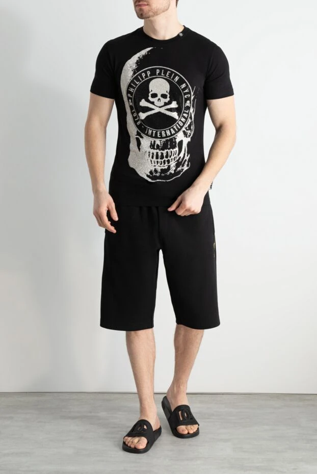 Philipp Plein man black cotton t-shirt for men buy with prices and photos 140015 - photo 2