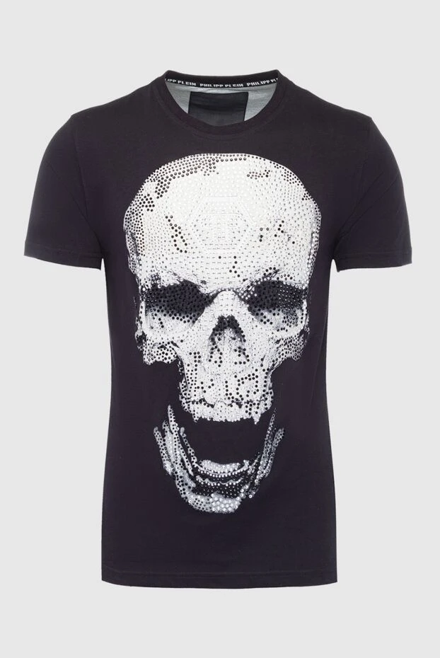 Philipp Plein мужские футболка из хлопка черная мужская купить с ценами и фото 140017 - фото 1