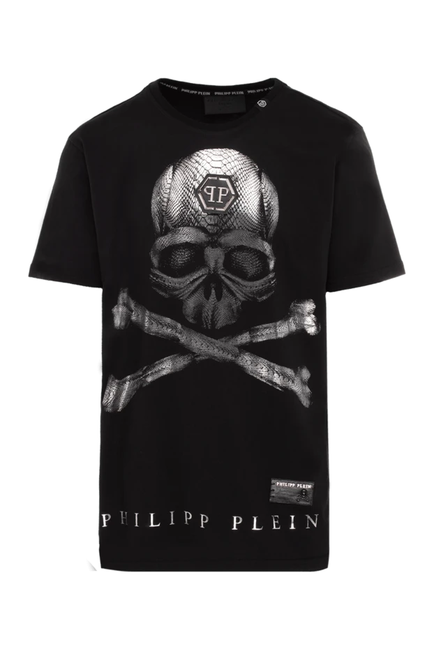 Philipp Plein мужские футболка из хлопка черная мужская купить с ценами и фото 140018 - фото 1