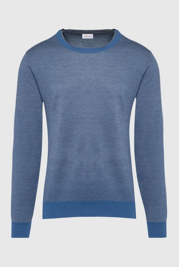Brioni man blue wool and silk jumper for men buy with prices and photos 140022 - photo 1
