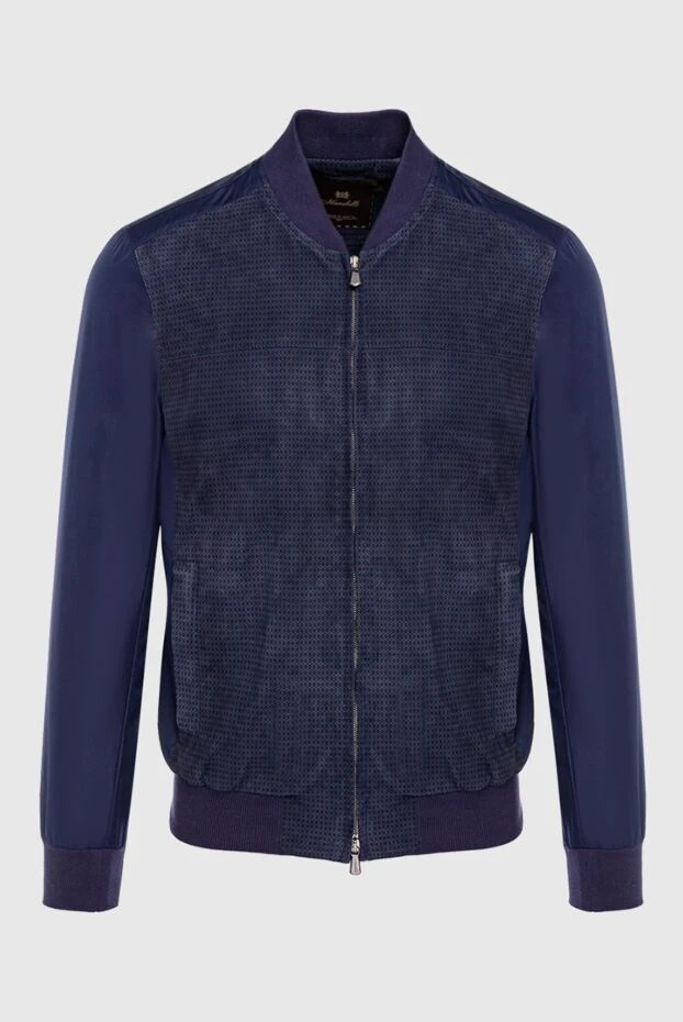 Enrico Mandelli чоловічі куртка з шовку та замші синя чоловіча купити фото з цінами 140071 - фото 1