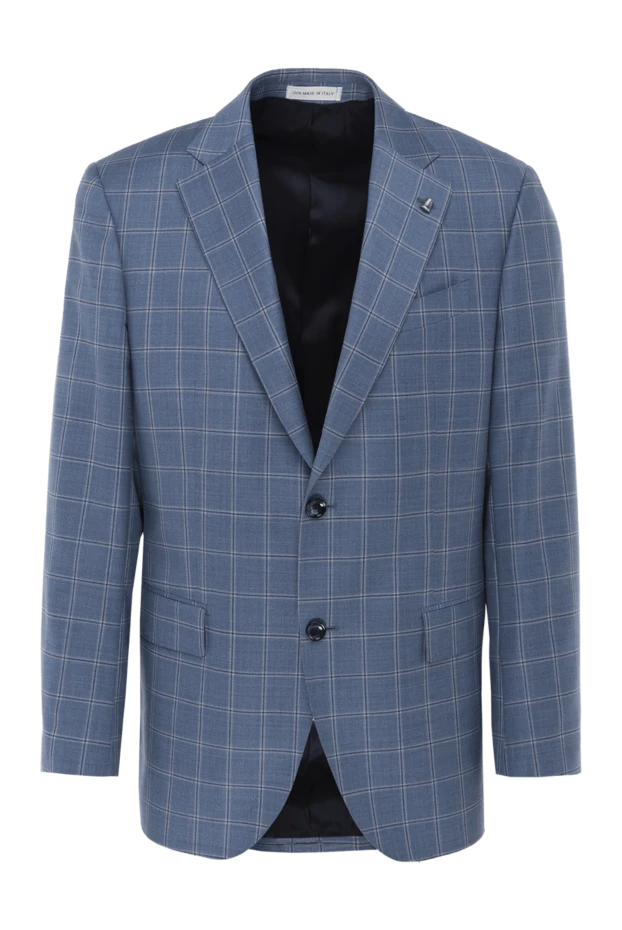 Sartoria Latorre мужские пиджак из шерсти голубой мужской купить с ценами и фото 140075 - фото 1