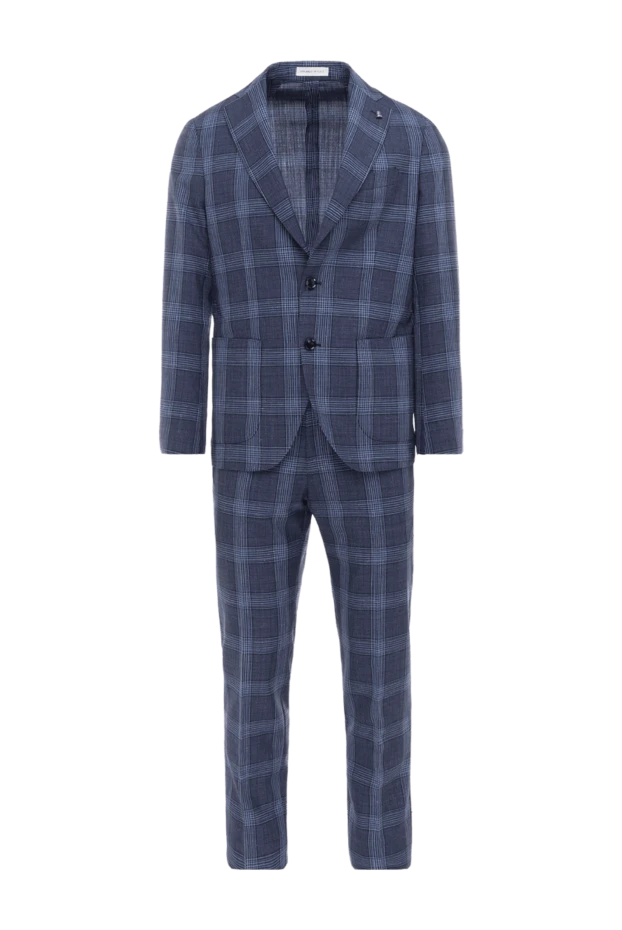 Sartoria Latorre чоловічі костюм чоловічий з вовни, шовку та льону синій купити фото з цінами 140076 - фото 1
