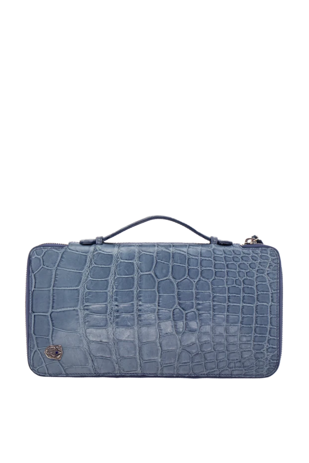 Tardini men's alligator leather clutch bag in gray 140096 - photo 1