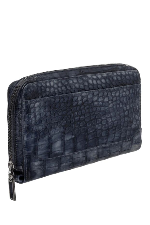 Tardini man men's clutch bag made of crocodile leather brown 166008 - photo 3