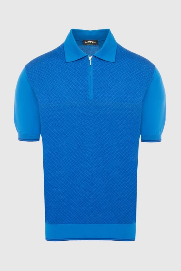 Cesare di Napoli polo from cotton blue for men 196548 - photo 1