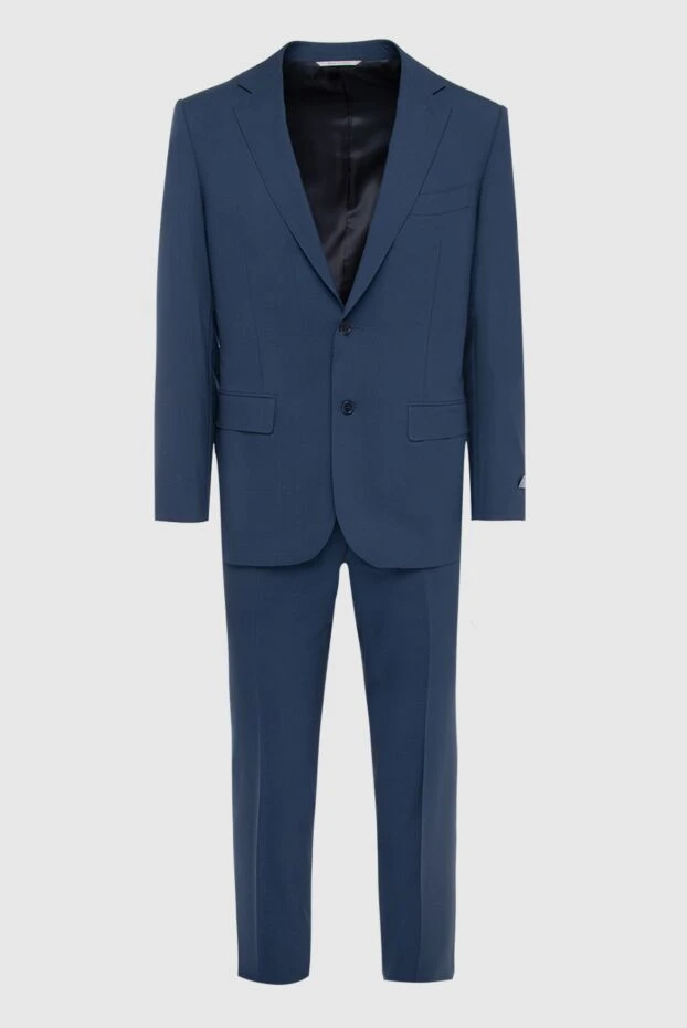 Canali мужские костюм мужской из шерсти и мохера синий купить с ценами и фото 140145 - фото 1