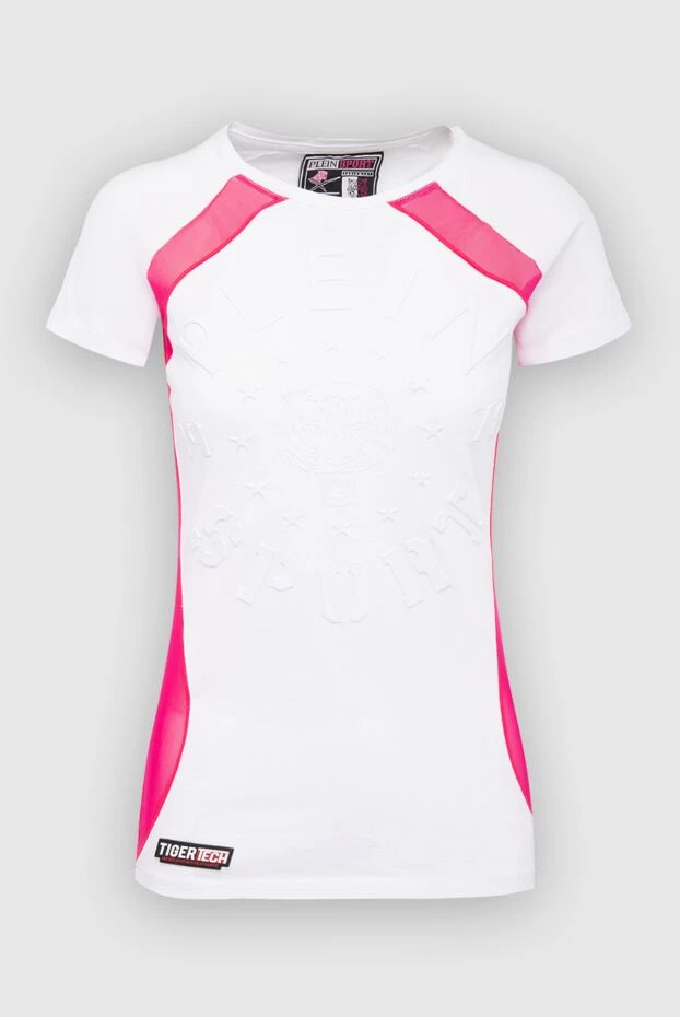 White womens T-shirt with contrasting inserts