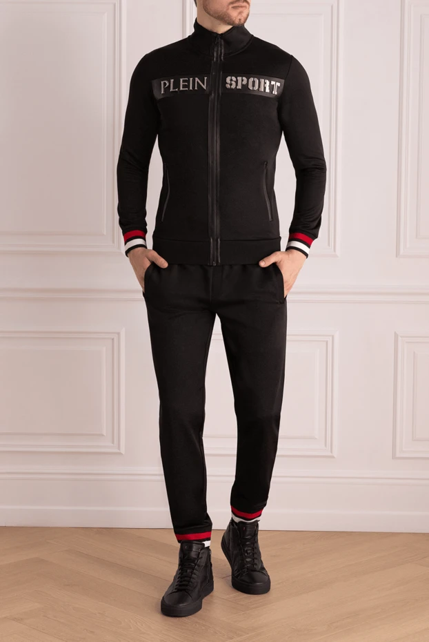 Plein Sport чоловічі костюм спортивний чоловічий з бавовни та поліестеру чорний купити фото з цінами 140159 - фото 2