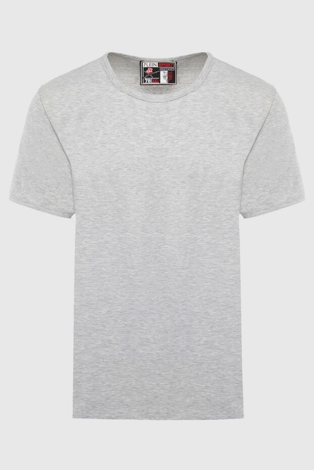 Plein Sport man cotton and polyester t-shirt gray for men 140162 - photo 1