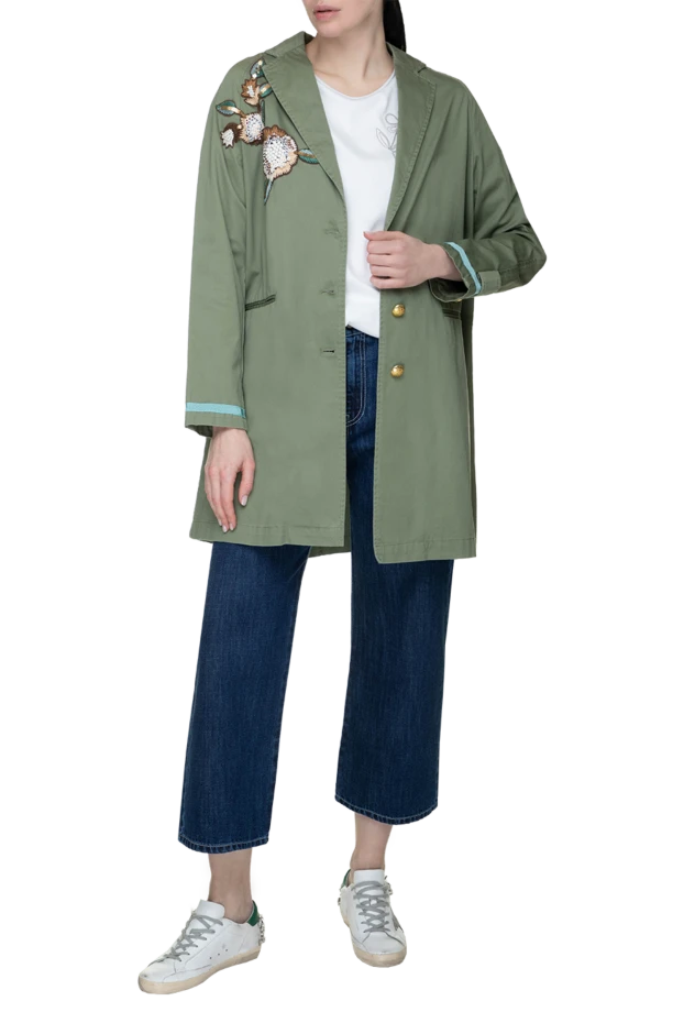 Alessandra Chamonix woman women's cotton green raincoat 140177 - photo 2