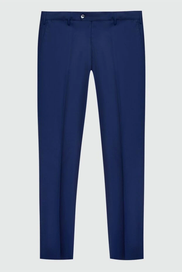 Cesare di Napoli man blue wool trousers for men buy with prices and photos 140185 - photo 1