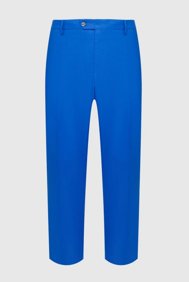 Cesare di Napoli мужские брюки из шерсти синие мужские купить с ценами и фото 140187 - фото 1