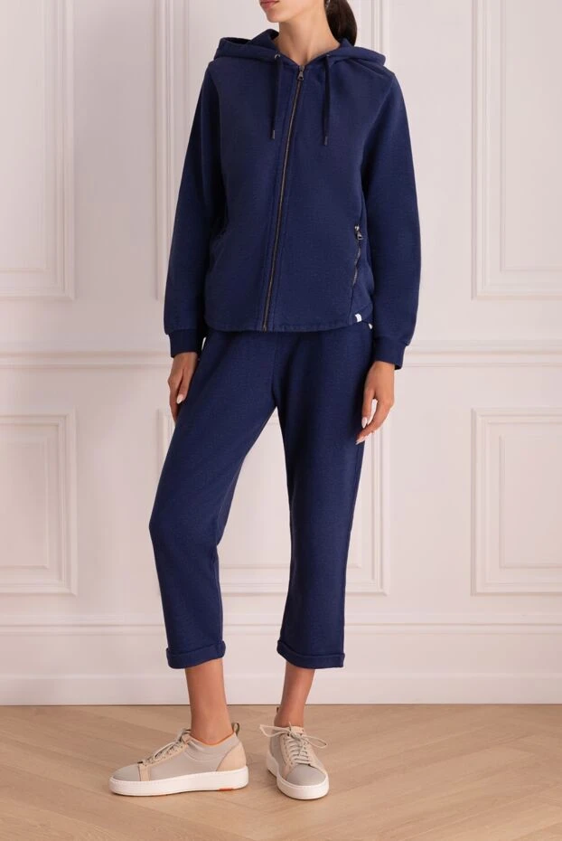 Derek Rose woman women's cotton sports suit, blue 140252 - photo 2