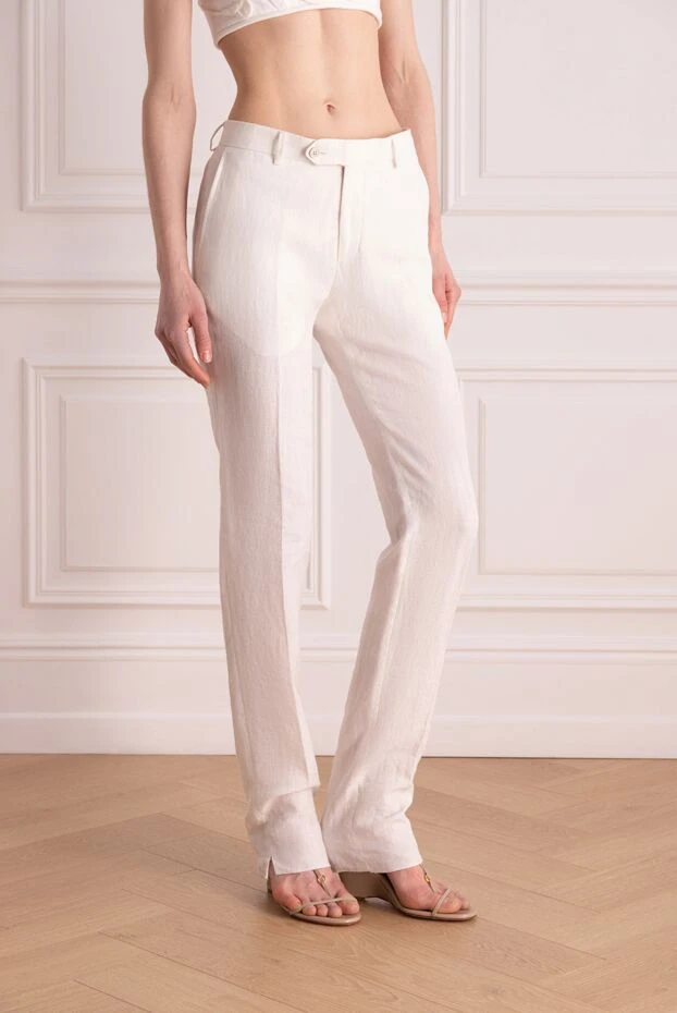 Lubiam man white linen trousers for men buy with prices and photos 140281 - photo 2