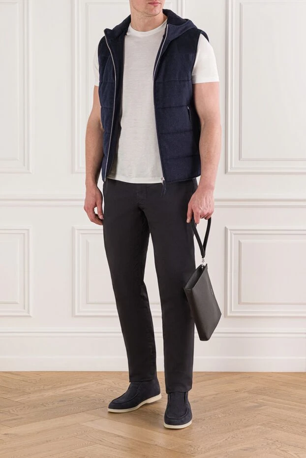 Lubiam men's trousers in light blue shade made of natural fabric 140282 - photo 2