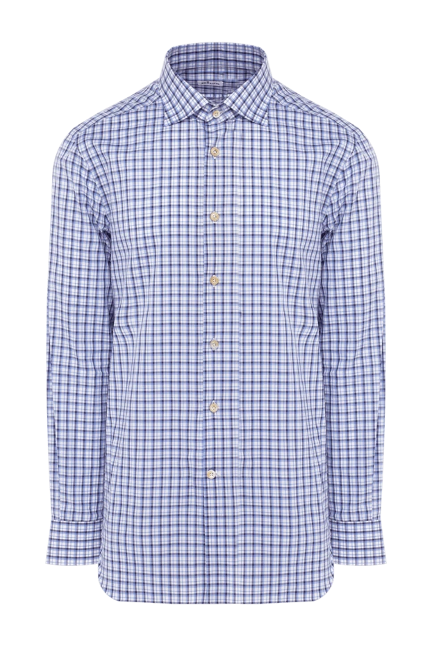Kiton мужские сорочка из хлопка голубая мужская купить с ценами и фото 140300 - фото 1
