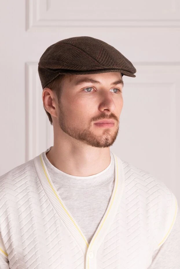 Kiton man brown cashmere cap for men buy with prices and photos 140324 - photo 1