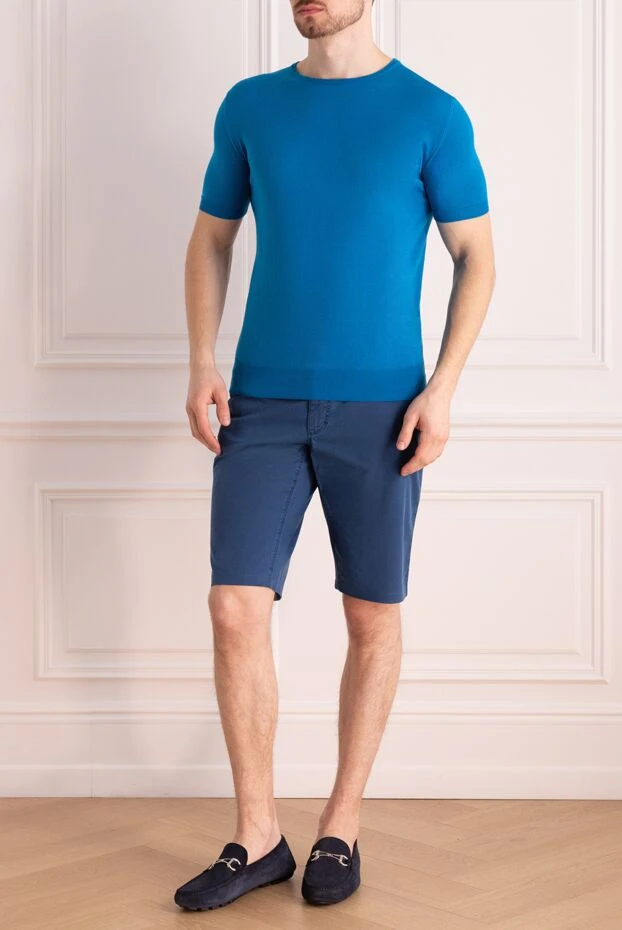 Umberto Vallati man blue cotton t-shirt for men buy with prices and photos 140359 - photo 2