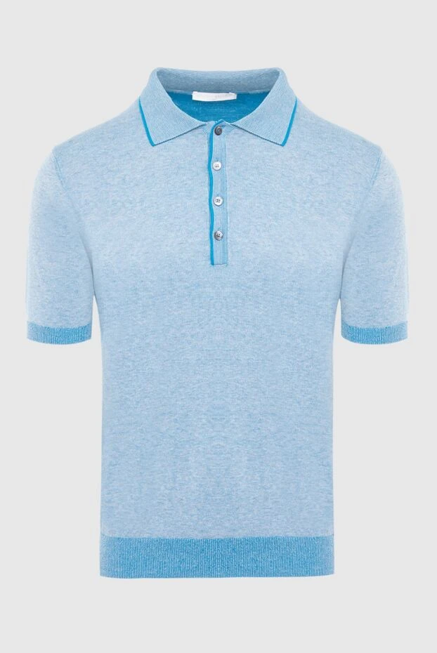 Umberto Vallati man blue cotton polo shirt for men buy with prices and photos 140361 - photo 1