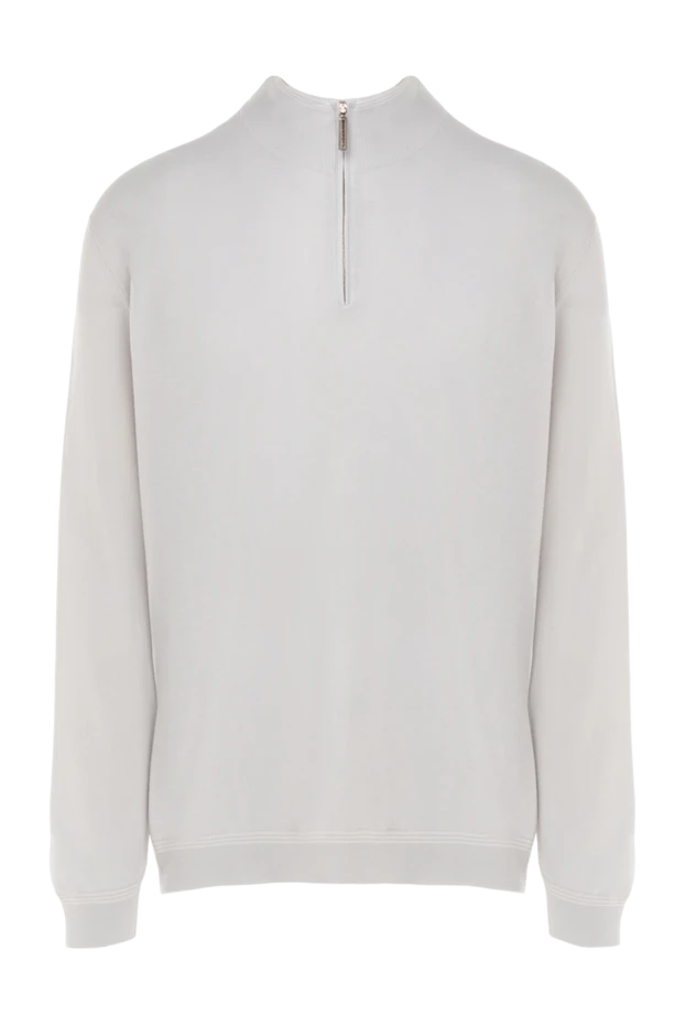 Stefano Ricci тройер из хлопка и шелка серый мужской 140380 - фото 1