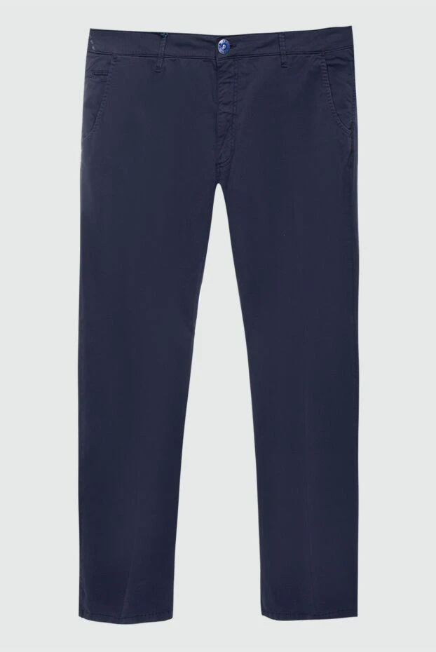 Barba Napoli мужские брюки из хлопка синие мужские купить с ценами и фото 140384 - фото 1