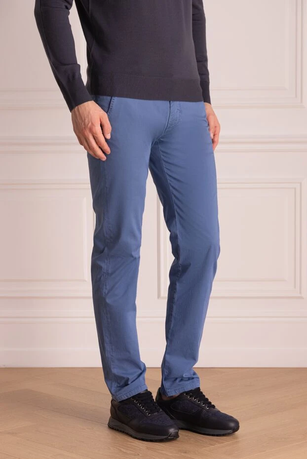 Barba Napoli man blue cotton trousers for men buy with prices and photos 140385 - photo 2