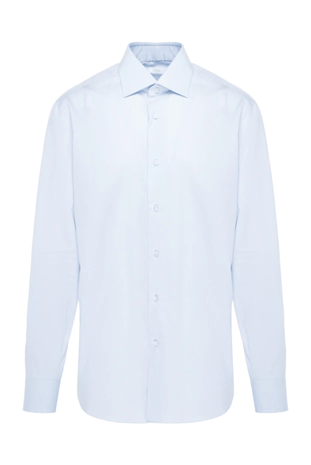 Barba Napoli чоловічі рубашка з бавовни блакитна чоловіча купити фото з цінами 140387 - фото 1