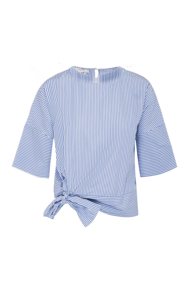 Barba Napoli women's cotton blouse with a striped pattern blue 140397 - photo 1