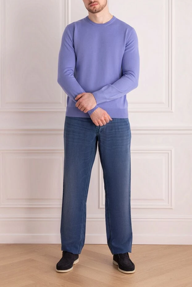 Stefano Ricci джинсы из лиоцела синие мужские 140403 - фото 2