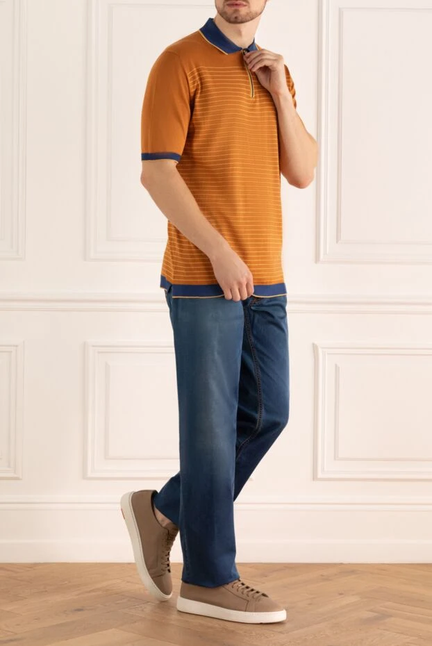 Stefano Ricci джинсы из хлопка синие мужские 140411 - фото 2