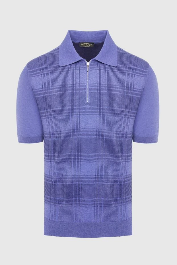 Cesare di Napoli man cotton and silk polo shirt purple for men buy with prices and photos 140469 - photo 1